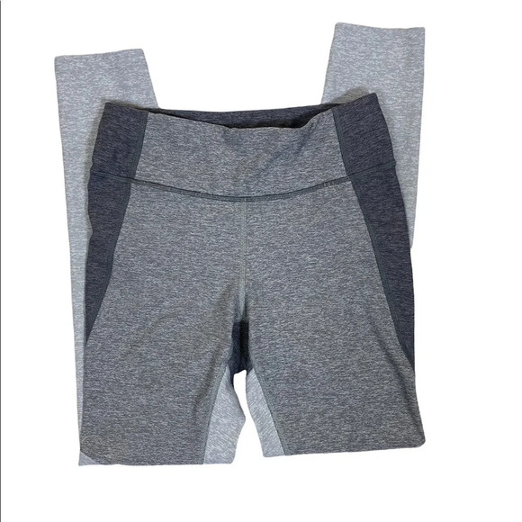 𝅺outdoor Voices Sz Small 7/8 Tri-Tone Warmup Leggings~ Graphite/Ash/Dove - Picture 1 of 6